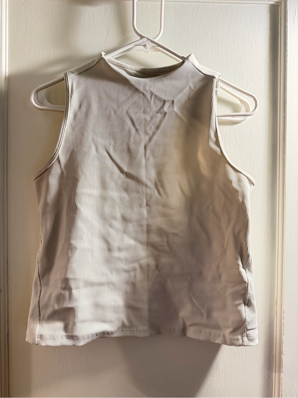 SPANX Sleeveless Ribbed Tank Top - Cream